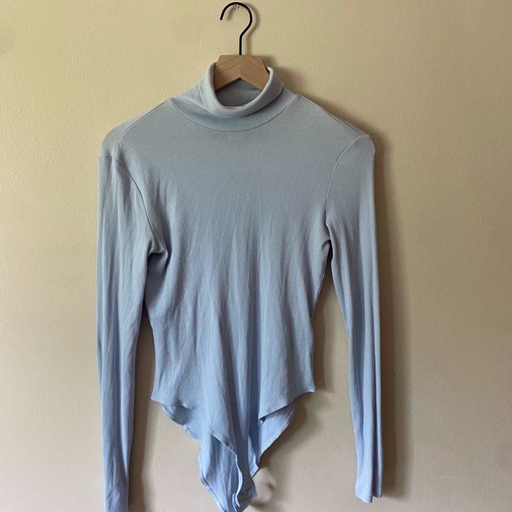Blue Asymmetrical Bodysuit